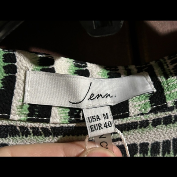 Jenn. Long Sleeve Geometric Romper Green, Black, White Size M - NWT - Picture 11 of 16